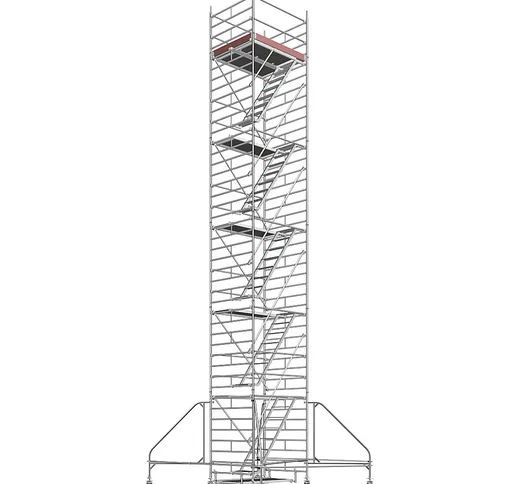  Trabattello universale, con scala, piattaforma 1,80 x 1,50 m, altezza del trabattello 11,...