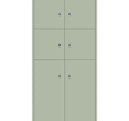 BISLEY Armadietto LateralFile™, con 6 scomparti con serratura, altezza 4 x 375 mm, 2 x 755...