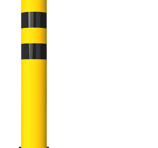 Dissuasore paracolpi FLEX IMPACT, Ø 125 mm, altezza 750 mm, giallo, piastra di base in acc...