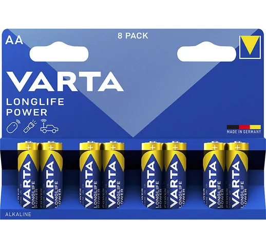 VARTA Batteria LONGLIFE Power, AA, conf. da 8 pezzi, a partire da 10 conf.