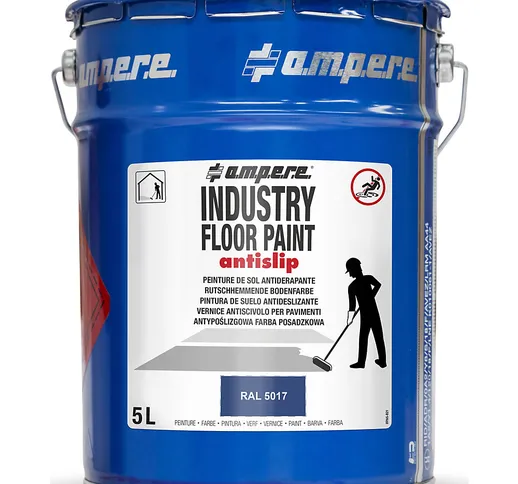  Vernice per pavimenti Industry Floor Paint antislip®, capacità 5 l, blu
