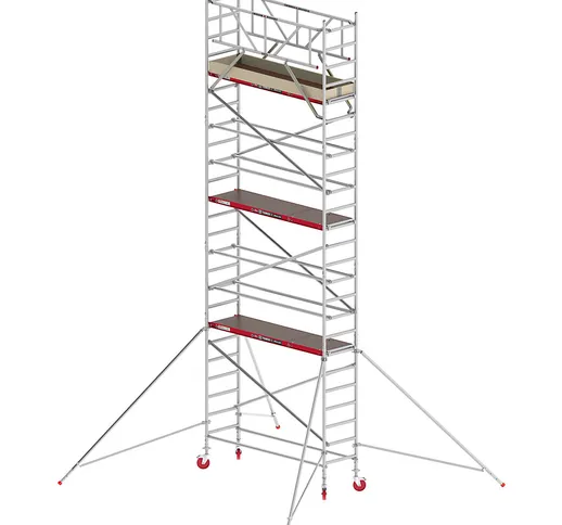 Altrex Trabattello mobile RS TOWER 41 stretto, piattaforma in legno, lunghezza 2,45 m, alt...