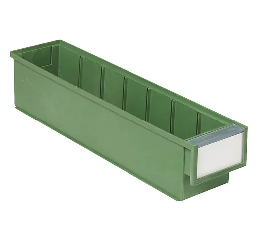  Cassettina BiOX, verde, lungh. x largh. x alt. 400 x 90 x 82 mm, conf. da 30 pezzi