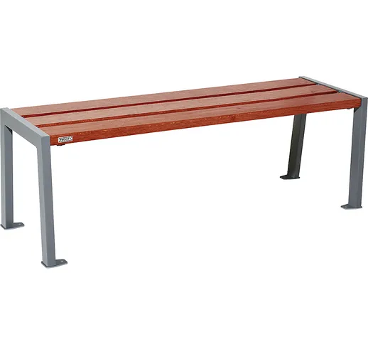  Panchina in legno SILAOS® senza schienale, altezza 437 mm, lunghezza 1200 mm, grigio antr...