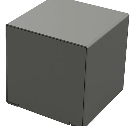  Cubo KUBE in acciaio, altezza totale 450 mm, grigio antracite