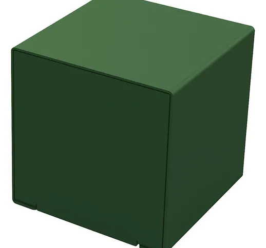  Cubo KUBE in acciaio, altezza totale 450 mm, verde muschio