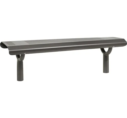  Panchina OSLO in acciaio, altezza sedile 450 mm, grigio antracite