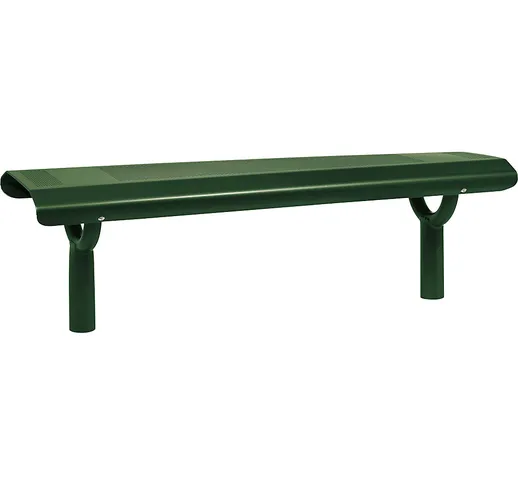  Panchina OSLO in acciaio, altezza sedile 450 mm, verde muschio