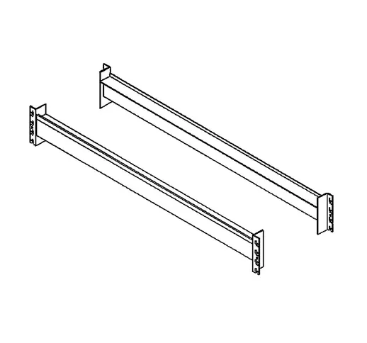  Traverse d'appoggio per scaffali per carichi pesanti, 1 paio, traverse scatolate per inse...
