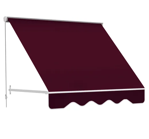  Tenda da Sole a Caduta con Rullo Avvolgibile e Angolazione Regolabile 0-120°, 180×70cm, R...