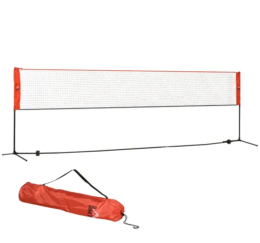  Rete Tennis e Badminton Portatile ad Altezza Regolabile, Rete da Volley  con Borsa da Tra...