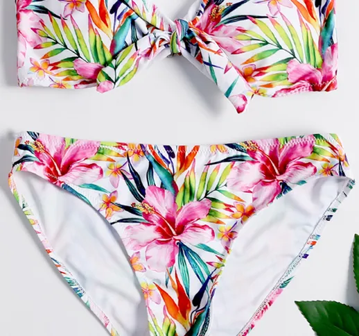 Costumi da bagno donna sexy bikini stampa copricostume anteriore da spiaggia