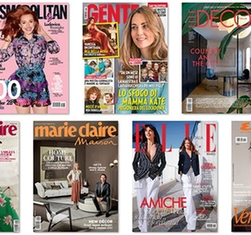 Gente,Cosmopolitan,Elle,Elle Decor,Marie Claire,Marie Claire Maison e Esquire (sconto fino...