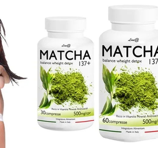 Fino a 360 compresse di tè Matcha Lineadiet, antiossidante, drenante, di aiuto per dimagri...