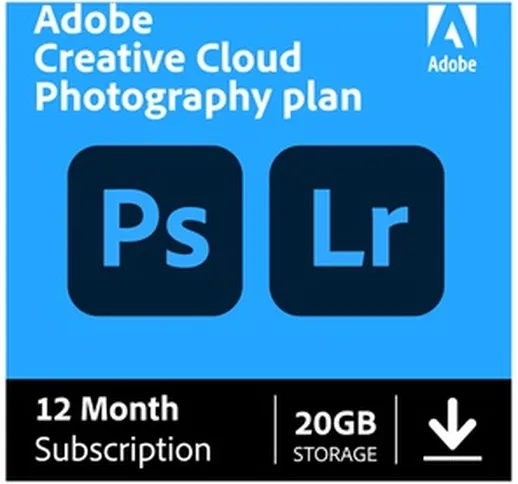 Adobe Photoshop e Lightroom, disponibili per PC o Mac e per il numero di dispositivi illim...