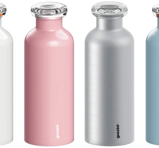 Bottiglia in acciaio da 650 ml Everyday Guzzini disponibile in 4 colori, con spedizione gr...