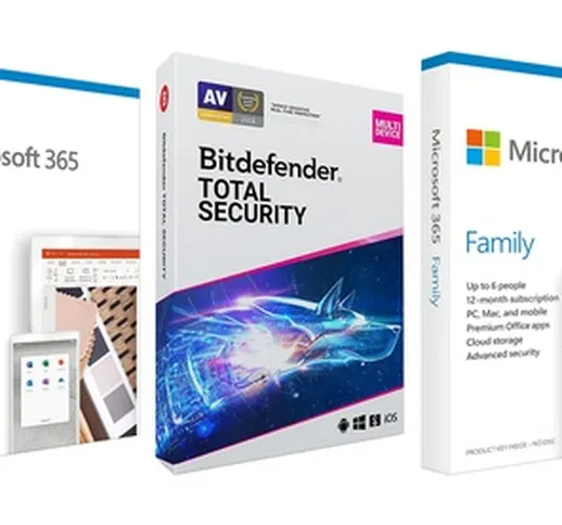 Microsoft 365 Personnel o Family con Bitdefender Total Security