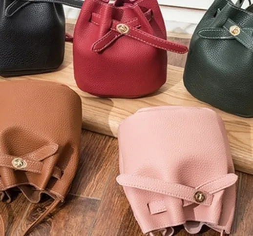 Borsa da donna con coulisse disponibile in vari colori