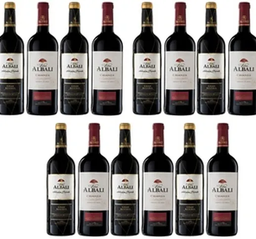 Fino a 18 bottiglie di vino Marnaula Reserve Viña Albali 2012 e Crianza Albali 2015