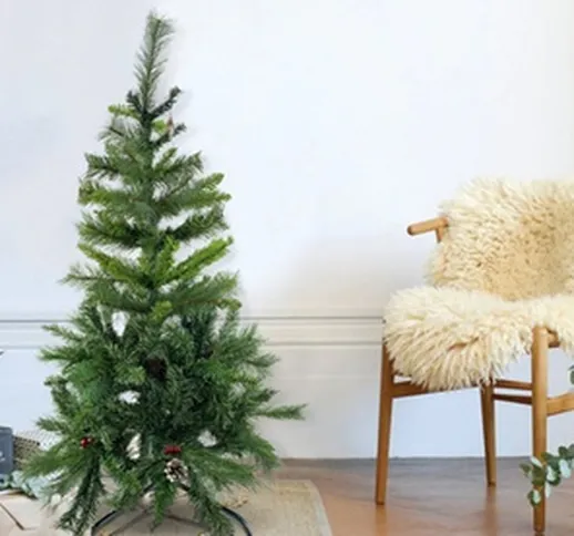 Albero di Natale artificiale con pigne, disponibile in 4 modelli