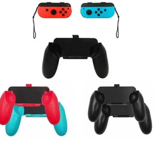 1 o 2 supporti compatibili con controller per Nintendo Switch, disponibili in 2 colori, co...