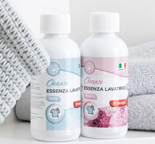 Set di 5 essenze per lavatrice da 250 ml Made in Italy, disponibili in varie tipologie
