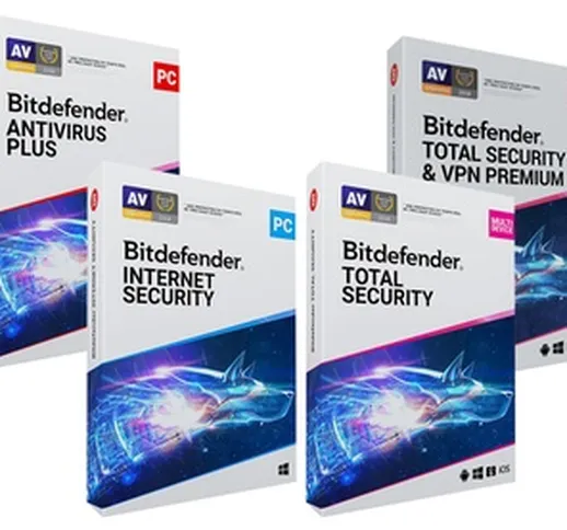 Bitdefender Total Security protezione per 1 anno per 3, 5 o 10 dispositivi