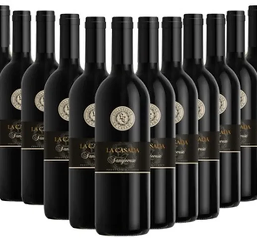 6 o 12 bottiglie di vino IGT Sangiovese La Casada da 750 ml con spedizione gratuita