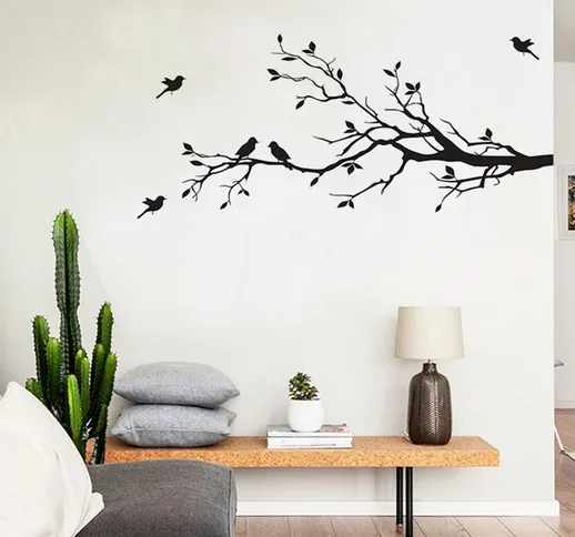 Adesivo murale per albero e uccello