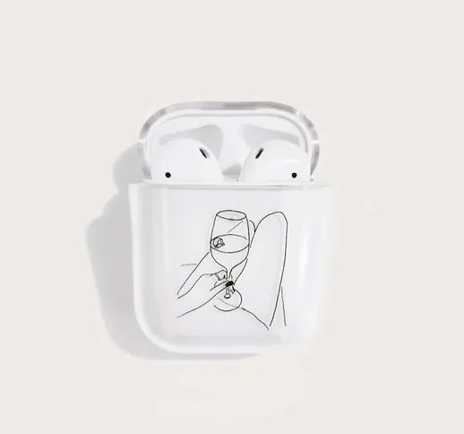 Custodia per AirPods trasparente grafica