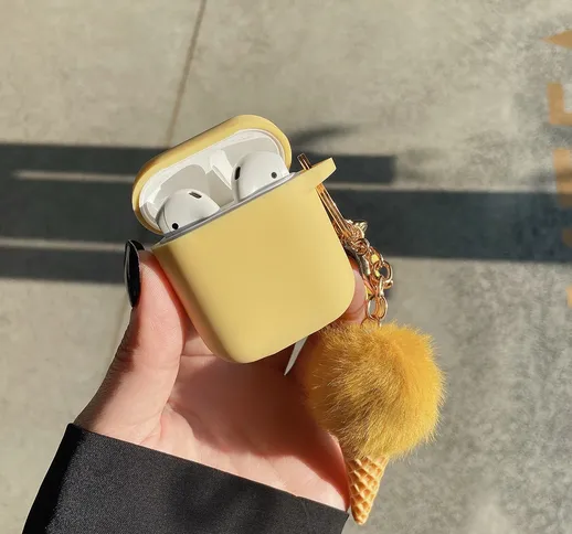 Custodia in silicone con ciondolo gelato per Airpods