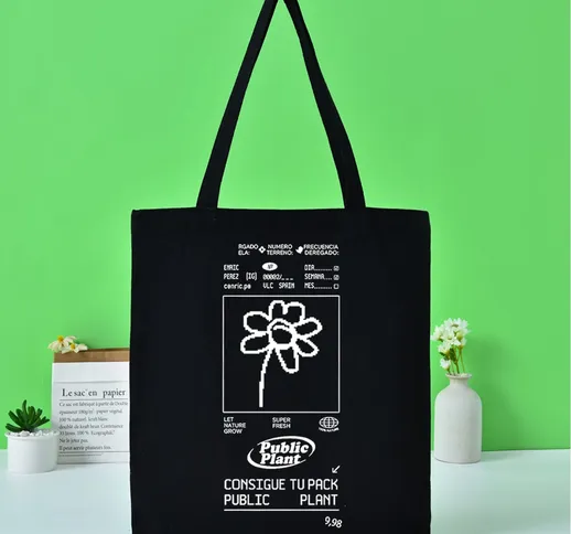 Borsa shopper con floreale grafico