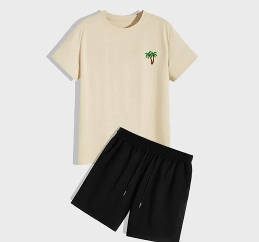 Shorts con coulisse & Maglietta con albero grafico per ragazzi