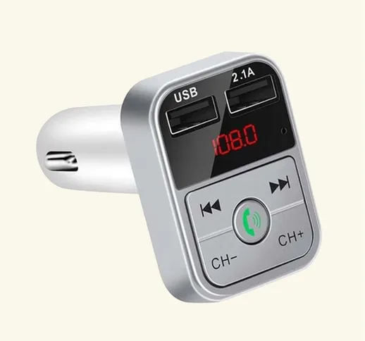Caricabatteria da auto per lettore MP3 trasmettitore Bluetooth multifunzionale