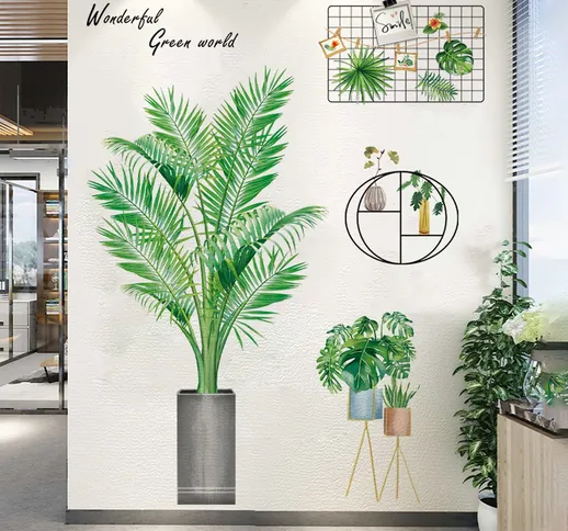 1 set Adesivo da muro stampa vegetale