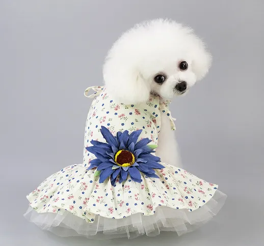 Vestito per animali domestici con decorazione floreale