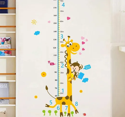 Adesivo murale per misurazione altezza grafica per bambini