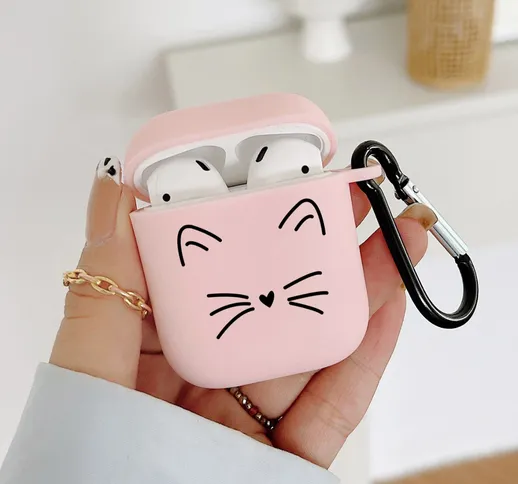 Custodia per Airpods con modello gatto del fumetto