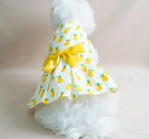 Vestito per animali domestici con stampa ananas