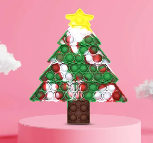 1 pezzo Push Pop Bubble casuale Natale albero