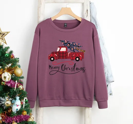 Pullover termica albero di Natale & grafica slogan