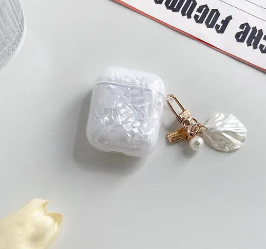 Custodia per Airpods conchiglia pendente decorato