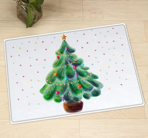 Zerbino Natale con stampa dell'albero