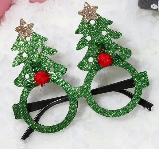 Montatura per occhiali albero di Natale decorato