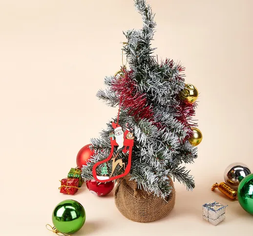 Albero di Natale Fai da Te 1 Decorazione da appendere -Babbo Natale e Renne