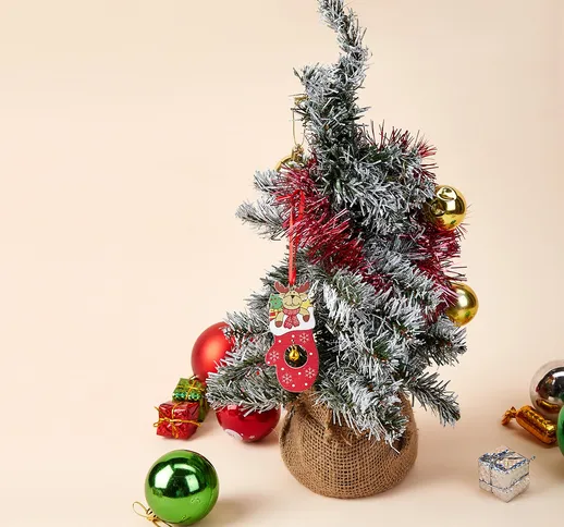 Albero di Natale Fai da Te 1 Decorazione e campane da appendere -Renna e Guanto