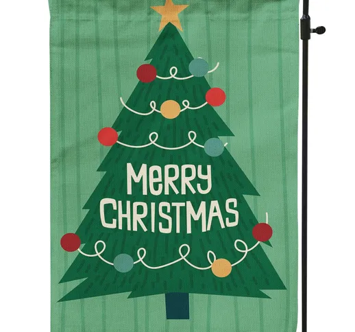 Bandiera per giardino albero di Natale stampa