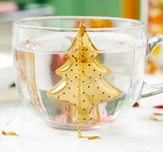 1 pezzo Filtro per il tè albero di Natale
