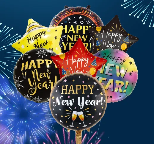 7 pezzi palloncino Happy New Year