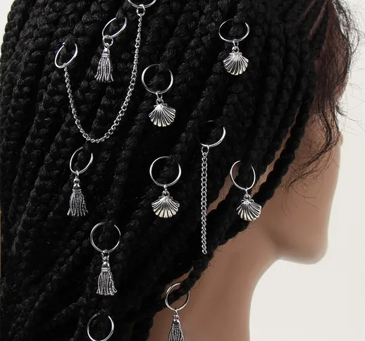 22 pezzi Elastici a spirale per capelli decorato conchiglia